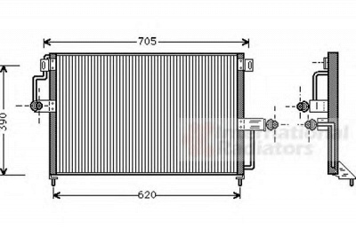 VAN WEZEL 37005227 -  Конденсатор, кондиционер